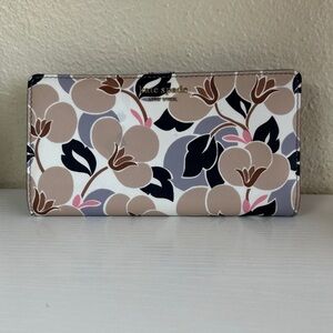 Kate Spade Floral Wallet - Cream, Black, Pink